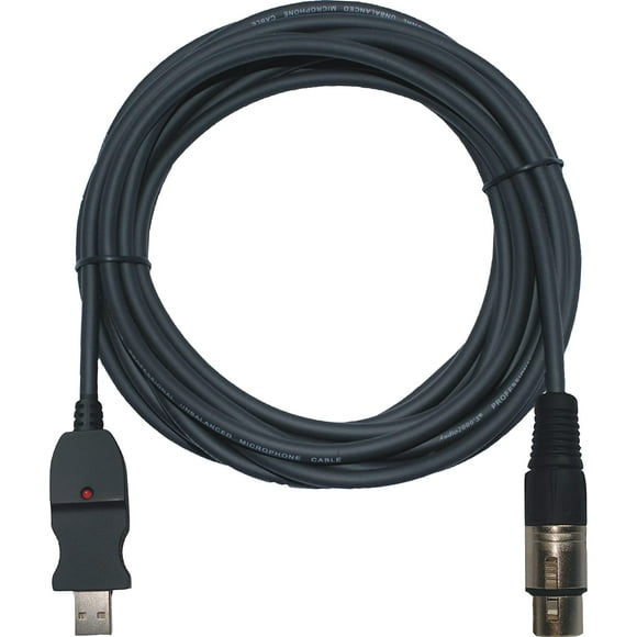 Audio2000'S ADC203R 20 Pieds XLR Femelle à 1/4 Pouce Câble de Microphone USB