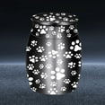 thumbnail image 6 of Metal Pet Urn Engraved Dog Paw Memorial ,Small Aluminum Alloy Keepsake Urn for Cats & Small Animals, Blue/Black/Purple, 6 of 6