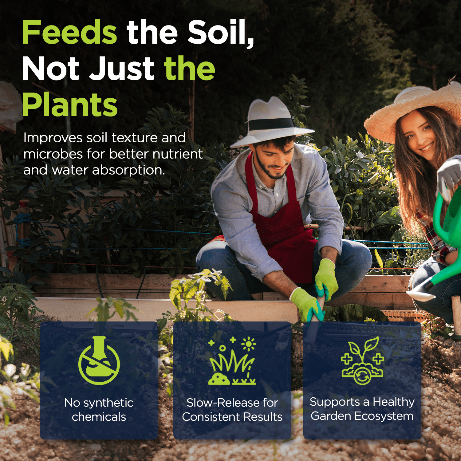 Supply Solutions Organic Crab Meal Fertilizer 4-2-0 | 18% Calcium | Natural Soil Amendment for Garden, Lawn, and Flower Beds | Improves Soil Health & Boosts Plant Growth (20lbs)