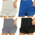 thumbnail image 4 of Women Tennis Skirts Inner Shorts Elastic Sports Golf Skorts with Pockets, 4 of 5