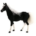 thumbnail image 2 of Simulation Plush Stuffed Black Horse Animal Decor Furnishings Ornament, 2 of 8