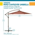 thumbnail image 3 of Classic Accessories Duck Covers Weekend Patio Cantilever Umbrella, 10 Foot, Cedarwood, 3 of 13