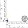 thumbnail image 6 of Gem Stone King 14K Yellow Gold Blue Iolite Pendant Necklace for Women | 1.25 Cttw | Gemstone Birthstone | Heart Shape 8MM | With 18 inch Chain, 6 of 6