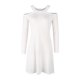 thumbnail image 4 of Vestidos Para Mujer Vestidos de Otoño Moda Erógeno Sólido Hombro Frío Manga Larga Cuello Redondo Vestido Regular Odeerbi ODB131307, 4 of 5