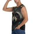 thumbnail image 3 of Picia Tribal Style Raccoon mens Cotton Tank Undershirts , Moisture-wicking Ribbed Tanks, Lightweight Cotton Tank Undershirts-Small, 3 of 8