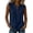 Navy, variant on RQYYD Womens Sleeveless Tops Casual Henley Neck Blouses Button Placket Linen Blend Tank Tee Shirts Clothes