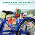 thumbnail image 4 of MOPHOTO 7 Speed 24''/26''/27.5" Adult Tricycle for Seniors with Big Basket, Exercise Men's Women's Bicycle, 3 Wheel Cruiser Bike Adjustable Seat Post, Disc Brakes Safe and Durable Adult Trikes, 4 of 11