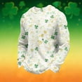 thumbnail image 1 of Ceisia Men's Loose Fit Waffle Knit Sweatshirt - St. Patrick's Day Rainbow Festive Print Green XXXL Gifts, 1 of 5