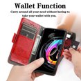 thumbnail image 2 of Case for Motorola Moto Edge 20 Lite Cover Leather Wallet Folio Case Book Design Flip Magnetic Closure - Red, 2 of 5