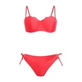 thumbnail image 5 of XIYON Womens Bikini Sets High Slit Swimsuit With Side Zipper And Tied Detail Bikini Two Piece Bathing Beach Vacation 2026 Comfortable, 5 of 5