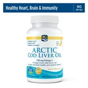Nordic Naturals Arctic Cod Liver Oil Softgels, 750 Mg, Lemon, Non-GMO 90 Ct
