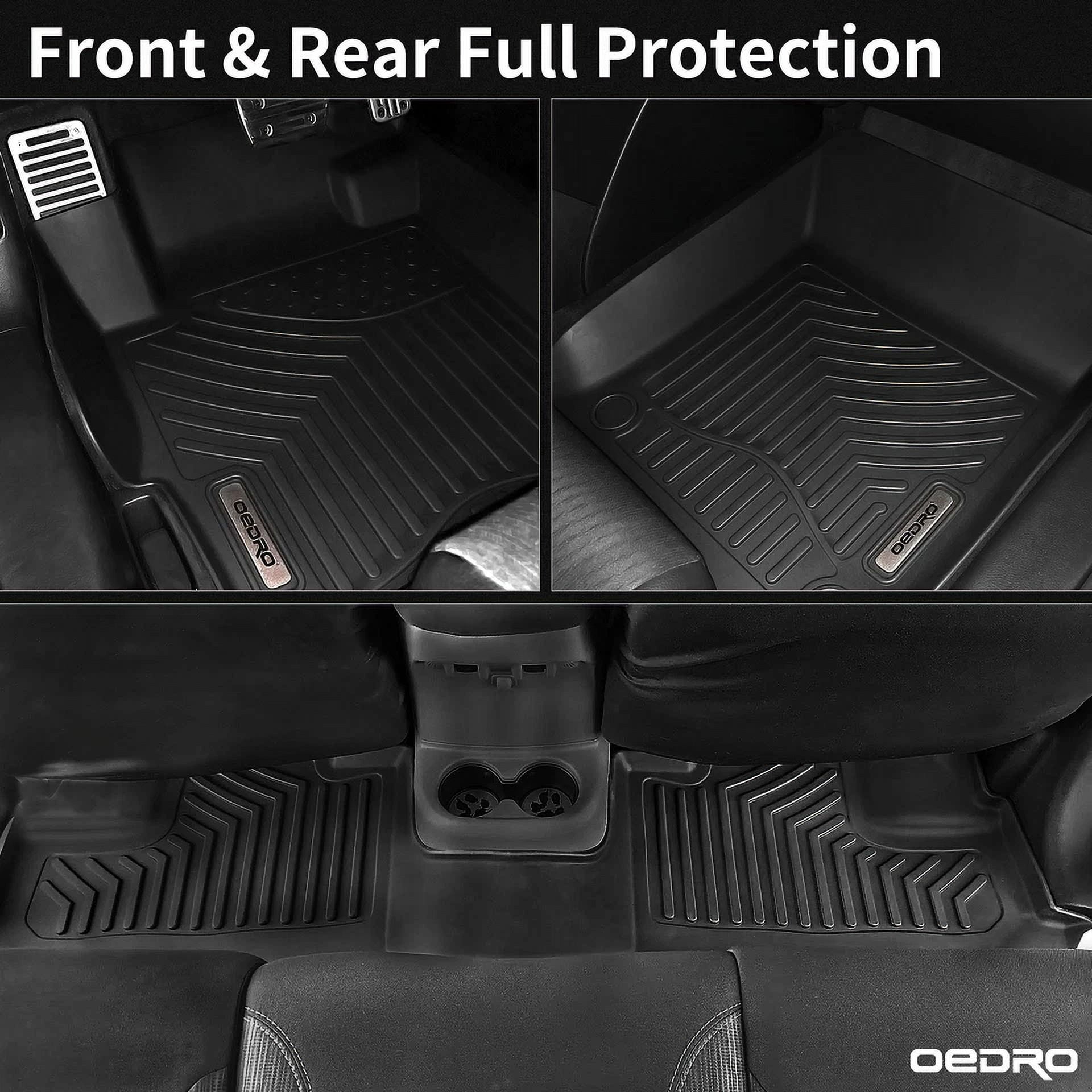 RVNI All Weather Floor Mats for Toyota Tacoma 2024 2025 Double Cab Fit TPE Floor Liners Front & Rear 2 Row (NOT for Hybrid)