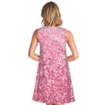 thumbnail image 6 of Lafuoo Pink Glitter Pattern Women's Sleeveless Dress, Round Tie Pocket Short Sleeve Dress Summer Clothing, Suitable for Vacation, Leisure, Work-X-Large, 6 of 8