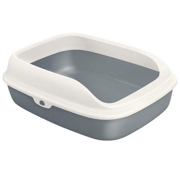 PAKEWAY PAKEWAY Open Cat Litter Box - Large Size in Gray, Spacious and Stylish Design, Perfect for Your Feline Friend, Multiple Color Options Available