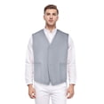 thumbnail image 2 of TOPTIE 5 Pack Button Up Waistcoat Two Pocket Unisex Vest Volunteer Work Vest-Gray-S, 2 of 5