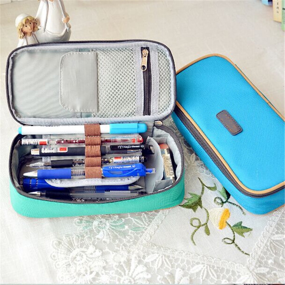 On Clearance Big Capacity Pencil Case Desk Organizer Brush Box Quality ...