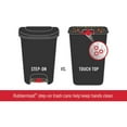 thumbnail image 3 of Rubbermaid 12 Gallon Stainless Steel Metal Step Garbage Bin Trash Can, Charcoal, 3 of 5