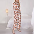 thumbnail image 3 of Yiaed Hand drawn octopus Print Pajamas Women's Long Sleeve Sleepwear Soft Button Down Loungewear Pjs Lounge Set Nightwear Womens Pajama Pants-X-Large, 3 of 7