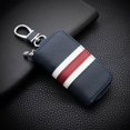 thumbnail image 4 of Leather Striped Zipper Bag Car Key Case Universal Personalized Customized Remote Control Case for Men and Women (Blue), 4 of 4