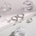 thumbnail image 3 of 4pcs Earrings Set for Women Multipack, Dainty Earrings Stack Set Trendy Silver, 3 of 5