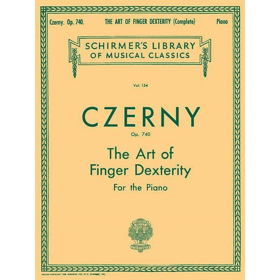 Czerny: Art of Finger Dexterity for the Piano, Op. 740 (Complete) (Schirmer's Library of Musical Classics, Vol. 154) - P, (Paperback)