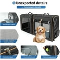 thumbnail image 5 of 2-in-1 Cat Travel Carrier with Litter Box, (17.7" x2) x16.5"x13" Large Cat Carrier with Zipper Locks for Moving Across The Country (No Hammock) - Black, 5 of 6