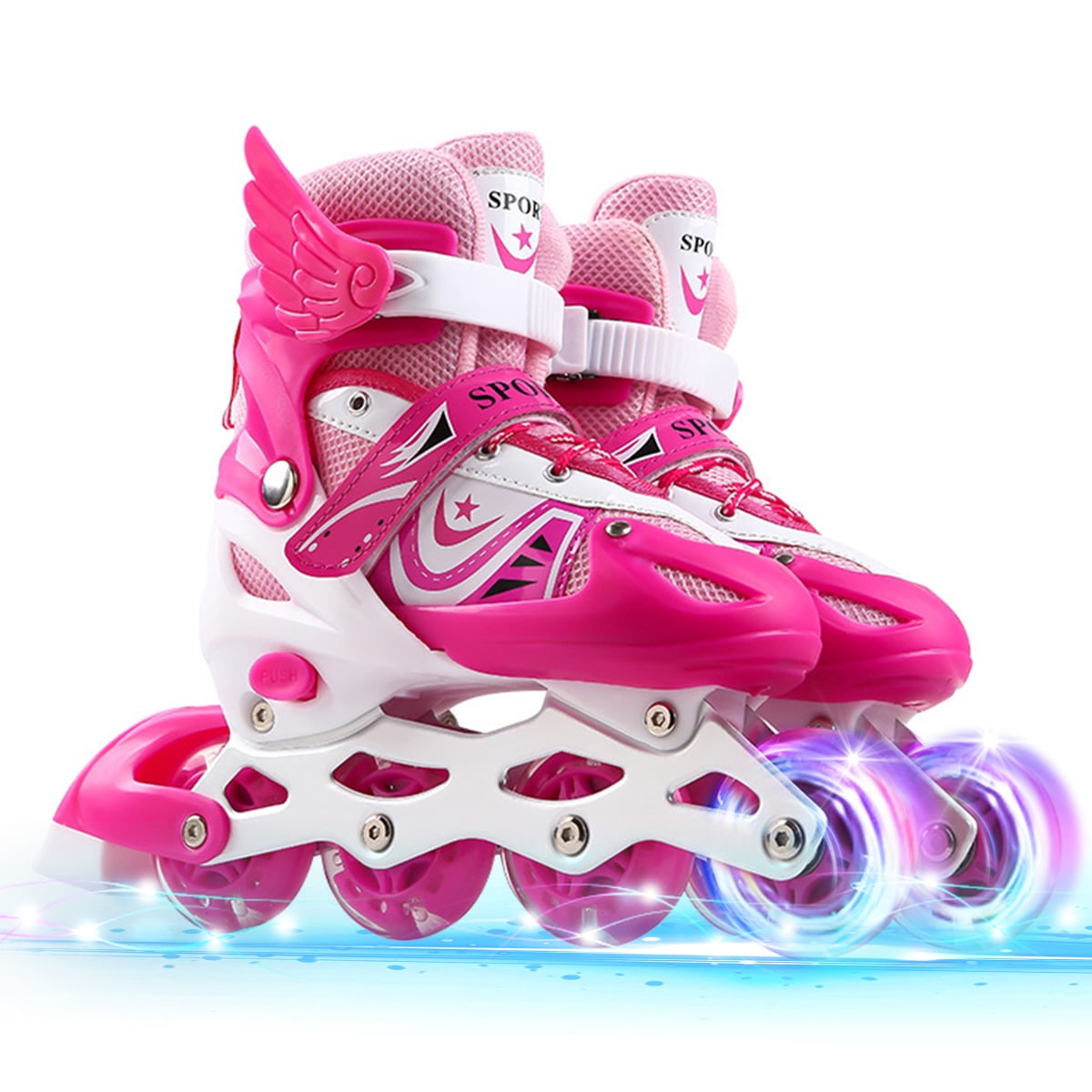 Kids Inline Skates Adjustable Light up Skates Roller Skates for Girls