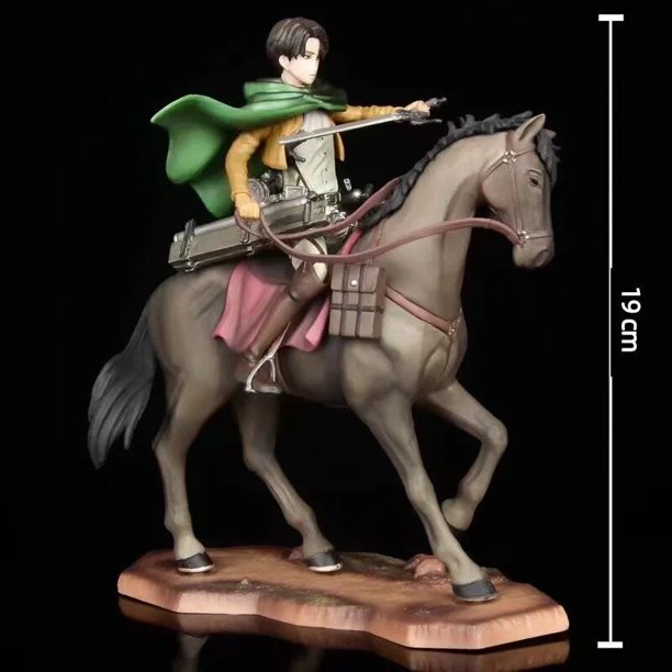 Ataque a Titan Levi Ackmen Shang PVC Colección Figura de acción Juguete 19cm zhangyuxiang LED