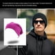 thumbnail image 2 of Jumpingount Gorros de la gorrita tejida Delicados y cómodos Adornos para la cabeza Gorros elásticos Gorros para adultos Accesorio de ropa para la Sombreros Púrpura claro Jumpingount AP009081-03, 2 of 6