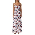 thumbnail image 6 of Bnwani Summer Dresses for Women,Womens Dresses,Printed,V-Neck,Floral,Sleeveless,Multicolor,M, 6 of 7