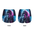 thumbnail image 3 of Rateoe Hip-Hop Glasses Gorilla Printed 2 in 1 Women's Workout Shorts for Athletic Gym Running Shorts with Phone Pockets-XX-Large, 3 of 7