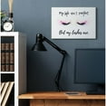thumbnail image 3 of The Stupell Home Decor Collection Perfect Lashes Eye Illustration Lavender with Gold Stars Wood Wall Art, 3 of 4