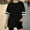 Black, variant on Generic Girl's Oversized Striped T Shirts Summer Short Sleeve Crewneck Loose Fit Tunic Tops Casual Blouses for 4-15Years