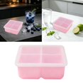 thumbnail image 2 of Silicone Freezer Tray 4 Cavity Food Grade Square Storage Container With Lid Divided Mold For Ice Cubes Food Preservation, 2 of 6