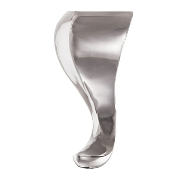 Richelieu Hardware - 5600140 - Curved Aluminum Furniture Leg - 5600-6 in - Brushed Aluminum Finish