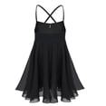 thumbnail image 2 of Aislor Robe de Danse Ballet Dos Croisé Solide pour Filles Costume de Danse Lyrique Moderne Noir G, 2 of 8