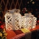 thumbnail image 5 of Decoraciones navideñas, adornos navideños, regalos de Navidad, caja de regalo luminosa blanca con marco de hierro para bodas y fiestas navideñas, caja de regalo de hierro con luz LED, 5 of 6