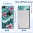 thumbnail image 3 of FOR U DESIGNS Turtle Hibiscus Sea Wave Print Automotive Seat Covers Multifunctional Car Towels, Yoga Mat Towel, Washable Universal Fit Seat Protector for Front Seats, 3 of 7