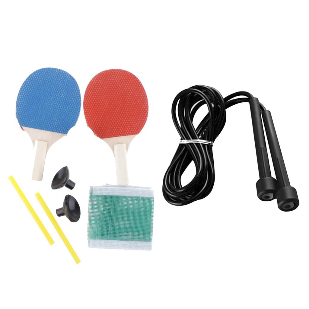 Portable Mini Table Tennis Racket Ball Net Set Durable Bat Outdoor Game 