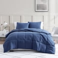 thumbnail image 2 of Casa Platino Pre-Washed Comforter Queen Size Bedding Set– Ultra Soft Cozy Breathable 100% Brushed Microfiber Bedroom Sets Queen Size -Fade Resistant with Queen Comforter & 2 Queen Pillow Shams - Navy, 2 of 9