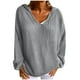thumbnail image 1 of Gibobby Suéter casual mujer, Suéter casual de manga larga con cuello en V para mujer, estilo clásico(Gris,XG), 1 of 5