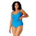 thumbnail image 5 of Women's Plus Size Live In Color Twist Front Underwire Tankini Swim Top, 5 of 6