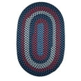 thumbnail image 1 of Indoor/Outdoor Rug, Blue Reversible Braided Textured Design, 2Ft. X 6Ft. Oval Runner Deck/Patio Carpet, 1 of 2