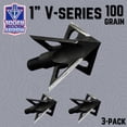 thumbnail image 2 of Tooth of the Arrow 100 Grain 4-Blade Vented 1-Inch Broadhead, 3 pack, 2 of 5