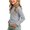 Gray, variant on Girls Crew Neck Top Cat Face Embroidery Wavy Ruffle Trim Long Sleeve Slim Fit Soft Stretch Cotton Casual Basic T Shirt for School Play Daily Wear