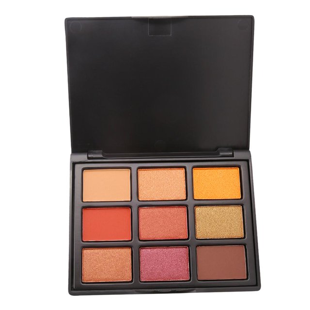 Tachiuwa 9 Color Professional Makeup Matte Warm Glitter Eyeshadow Powder Palette Set 01