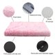 thumbnail image 3 of Pink Perrera cuadrada de felpa para perros y gatos, perrera para mascotas, sofá cama para perros para dormir profundo, suministros para mascotas, 3 of 5