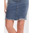 thumbnail image 5 of DARING DIVA Women's Denim Above the Knee Pencil Skirt Small Dark Gray Blue, 5 of 7