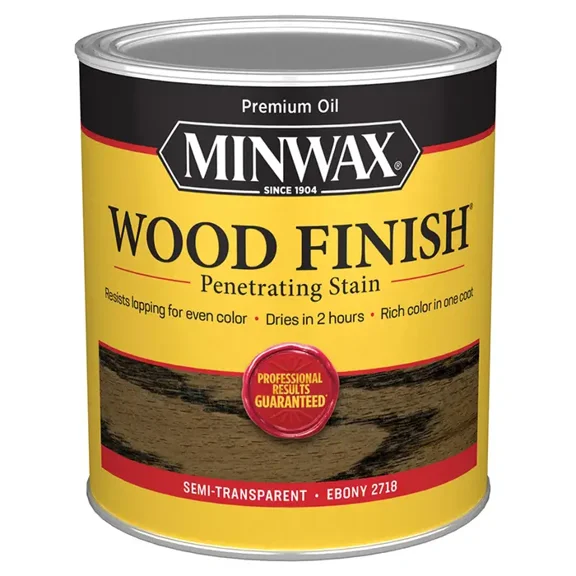 4-Pack of 1 qt Minwax 70013 Ebony Wood Finish Penetrating Oil-Based Wood Stain