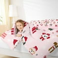 thumbnail image 4 of Manfei Cute Christmas Dog Bedding Comforter Set, Merry Xmas Twin Comforter Sets for Girls, Snowflake Present Print Bedding Set, Ultra Soft Home Decor, Reversible 2pcs, 4 of 8